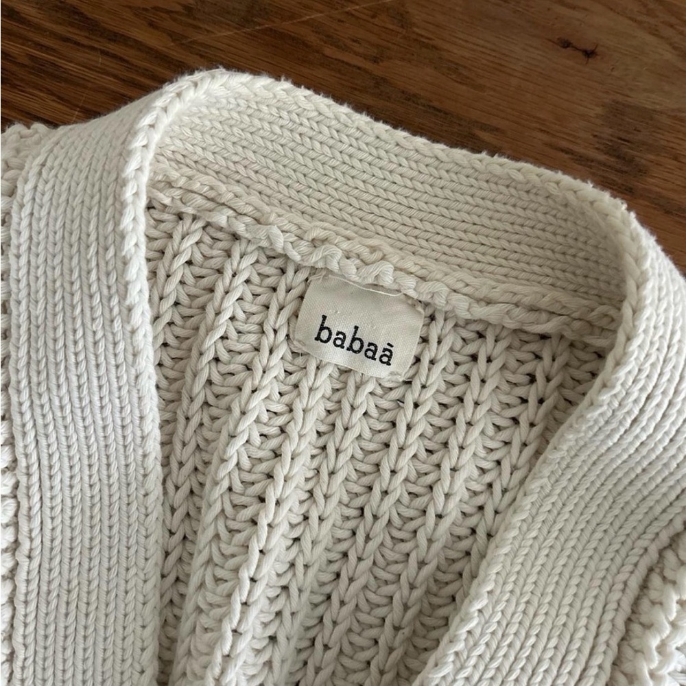 Babaa Cotton Cardigan Mini Natural - Picture 2 of 5
